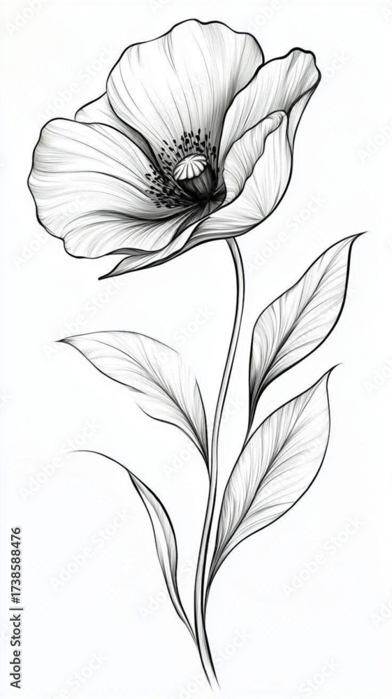 Fototapeta premium sketch of a flower.eps