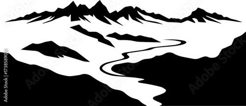 The Great Divide: Mountain Range Art