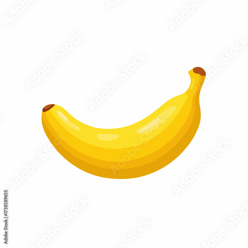 Minimalistic Banana Flat Icon Design Element