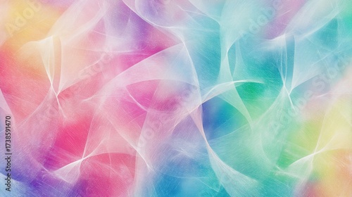 Abstract colorful textile waves flowing with light, creating artistic background for design