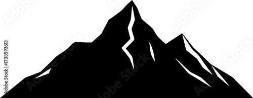 Matterhorn Style Mountain Silhouette Vector
