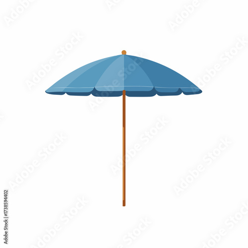 Minimalistic Beach Umbrella Icon Design