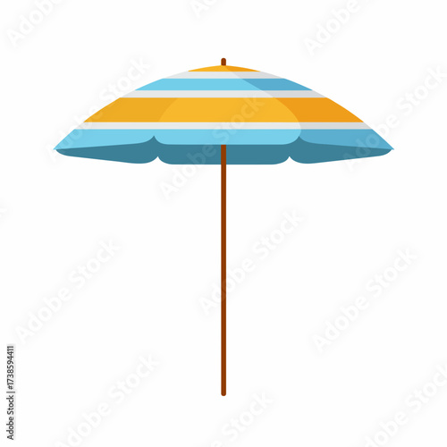 Minimalistic Beach Umbrella Icon Design
