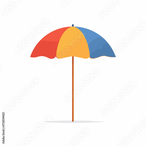 Minimalist Beach Umbrella Icon Design