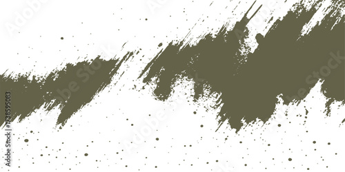 Black paint splatter vector illustration with a grunge ink texture design pattern and border frame