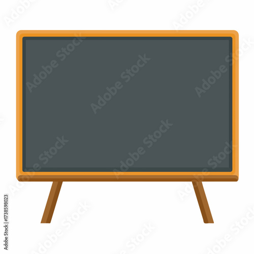 School blackboard icon in flat style