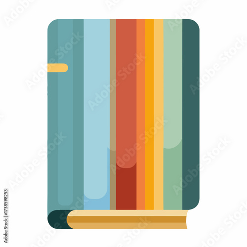 Simple Book Icon in Flat Style