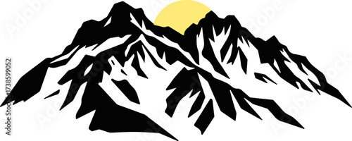 Camping and Hiking Mountain Graphic
