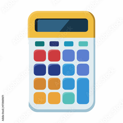 Bold Calculator Icon in Flat Style