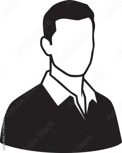Professional Male Business Silhouettes Avatar Icon