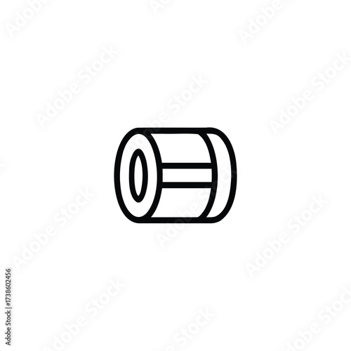 Hay Bale Vector Line Icon