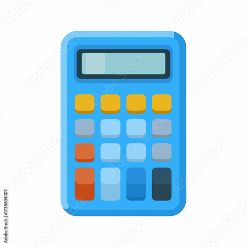 Professional bold calculator flat vector icon