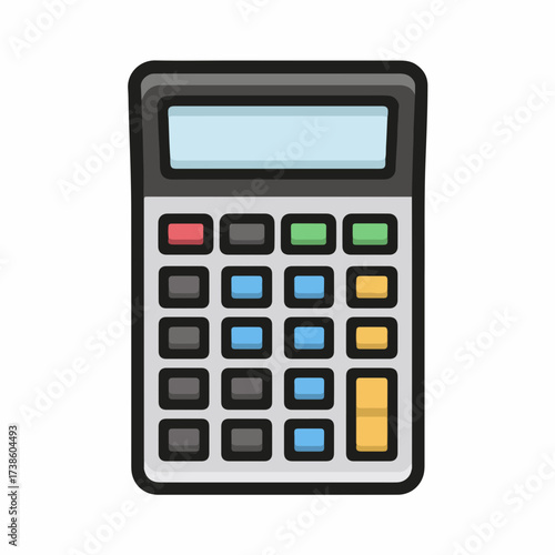 Calculator Icon in Flat Vector Style