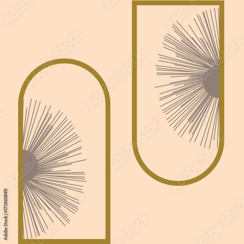 Abstract Modern Shape Illustration – Minimal Geometric Wall Art