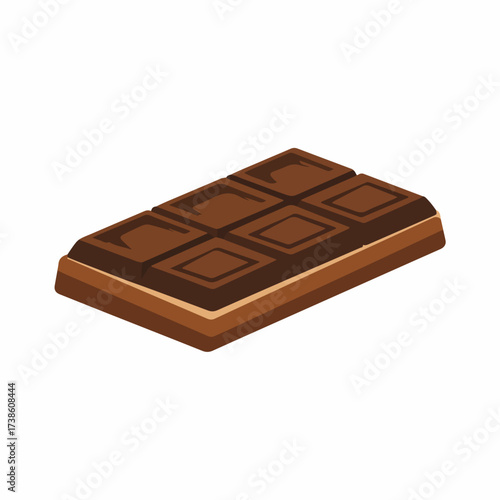 Chocolate Bar Icon in Flat Style