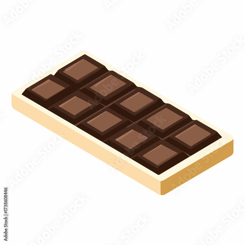 Classic Chocolate Bar Flat Vector Icon