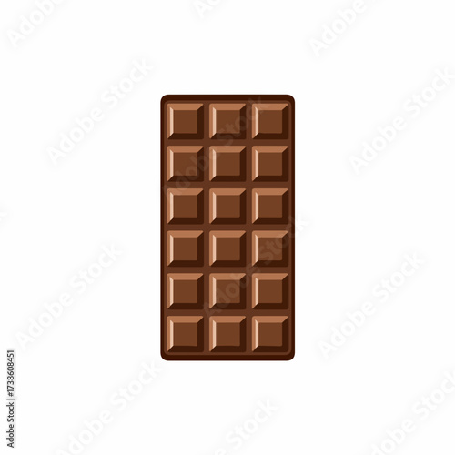 Classic Chocolate Bar Flat Vector Icon