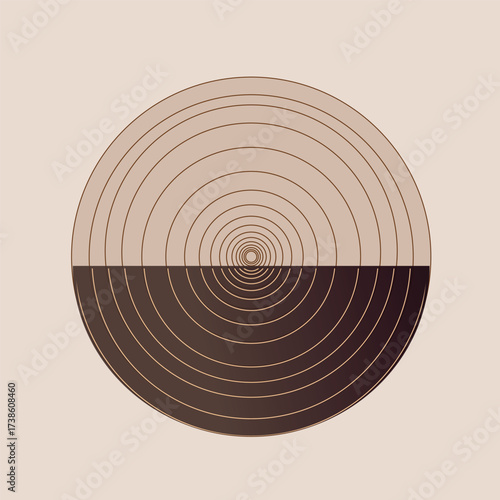 Geometric Circle Layers – Abstract Minimalist Modern Illustration