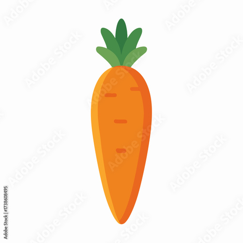 Simple Carrot Icon in Flat Style