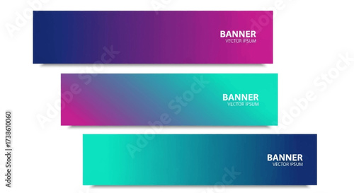 Vibrant Gradient Banners with Modern Design for Digital Advertising and Web Promotion Perfect for Marketing Campaigns
