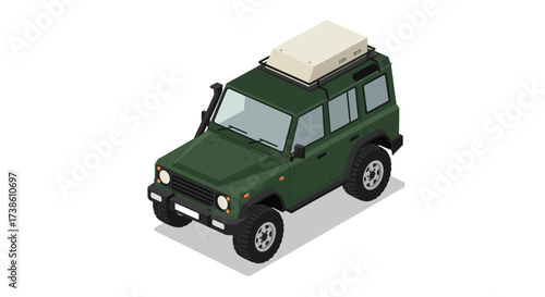 Festive isometric christmas elements with santa, snowman, and gifts