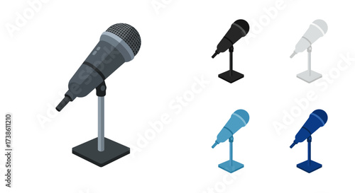 Isometric hand presenting gift box with golden package beside