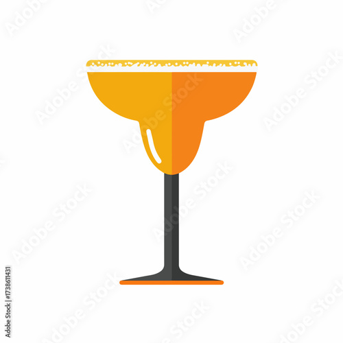 Elegant Cocktail Glass Silhouette Icon