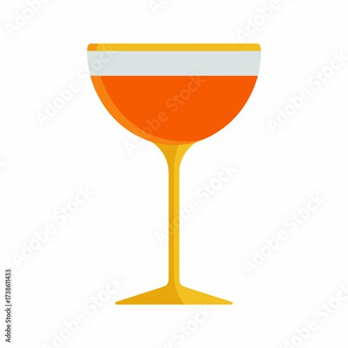 Elegant Cocktail Glass Icon Design