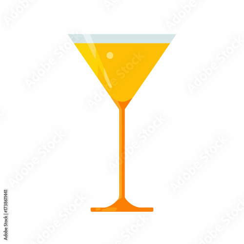 Sleek Cocktail Glass Icon Design