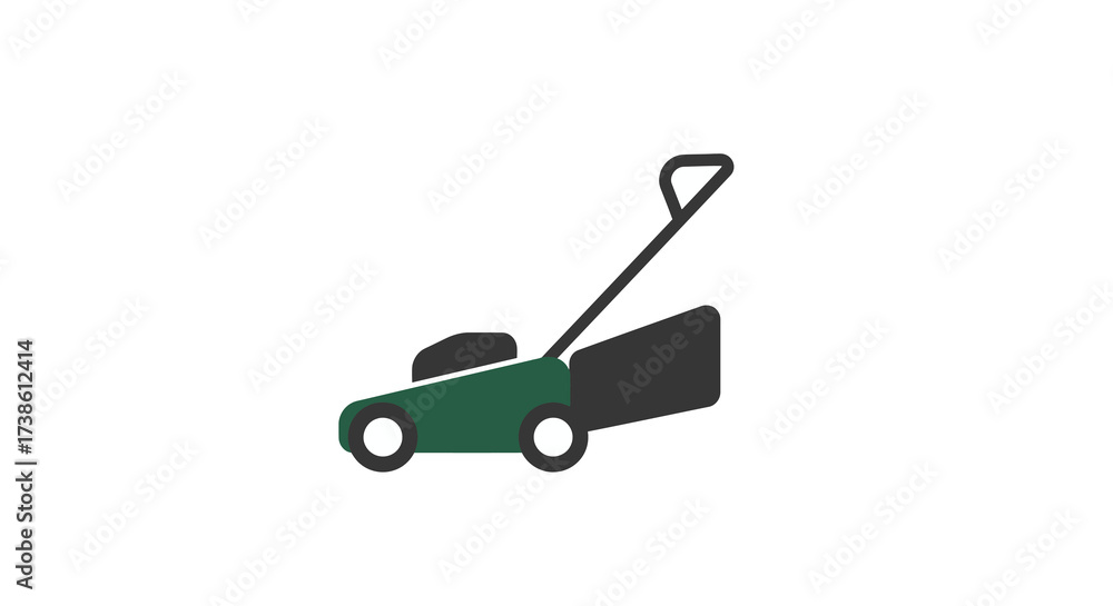 Fototapeta premium Camping couple around campfire with logs and smoky flames illustration