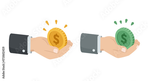 Isometric design of colleagues discussing time management in a minimalist style