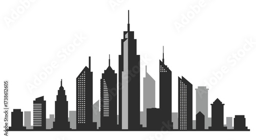 Monochrome silhouette of student writing at desk in minimalist style