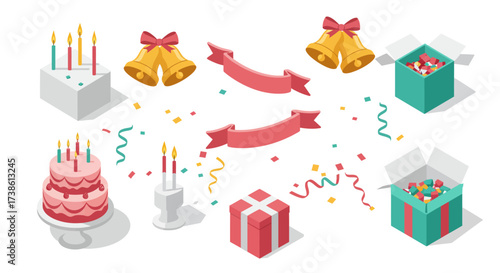 Flat style illustration of car collision on white background