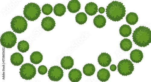 Retro car driving on curved road through scenic forest landscape