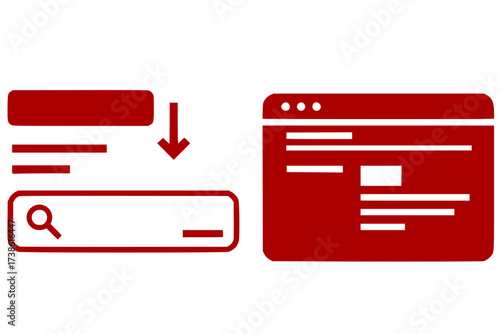 Black Vector Silhouette: User Interface (UI) Wireframe Elements	