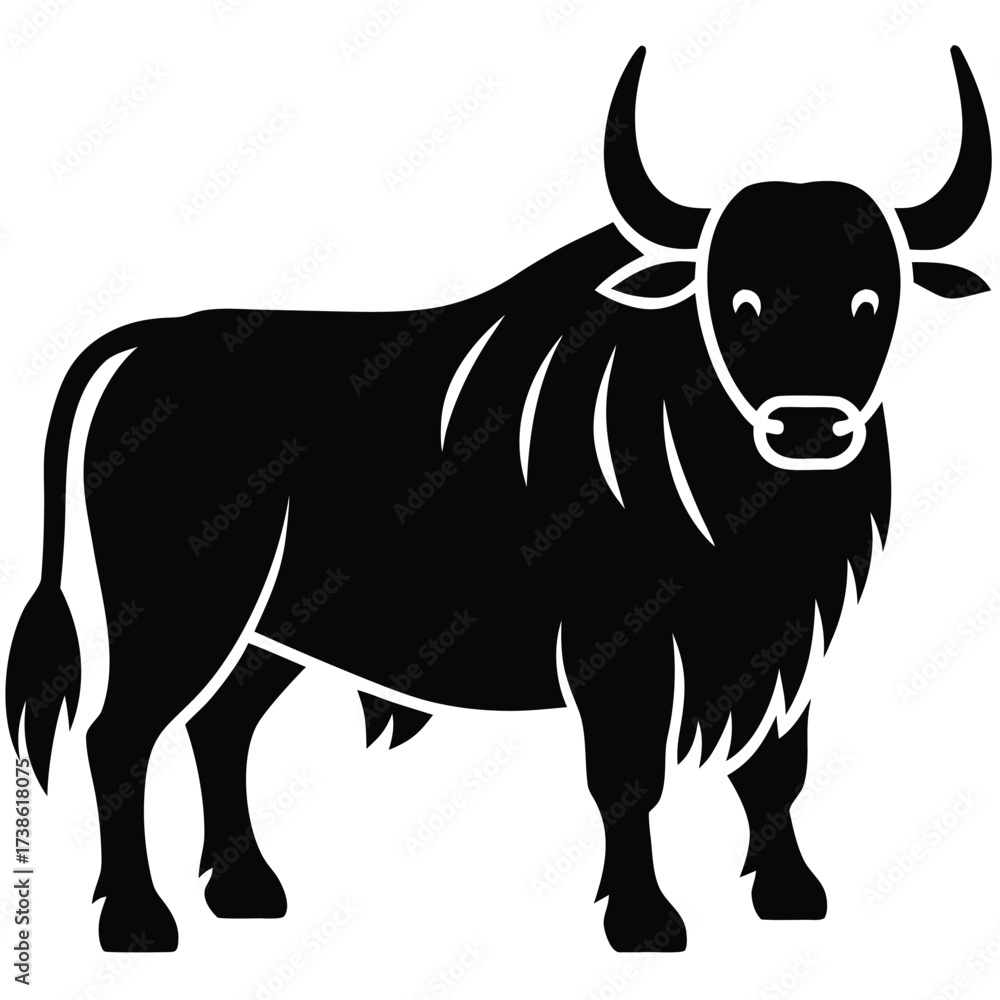 Fototapeta premium yak vector icon