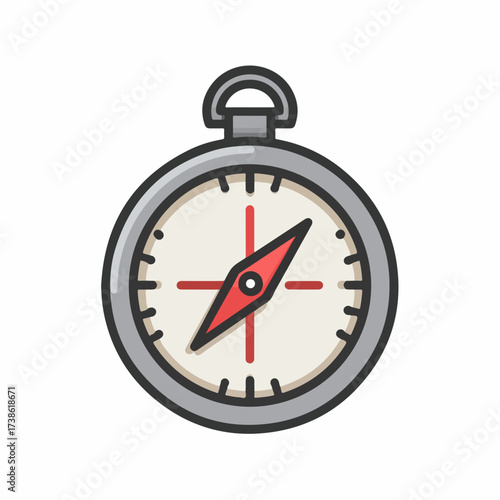 Clean Compass Outline Icon Design