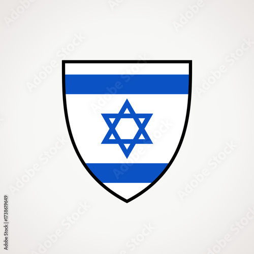 Coat of arms with flag of Israel
