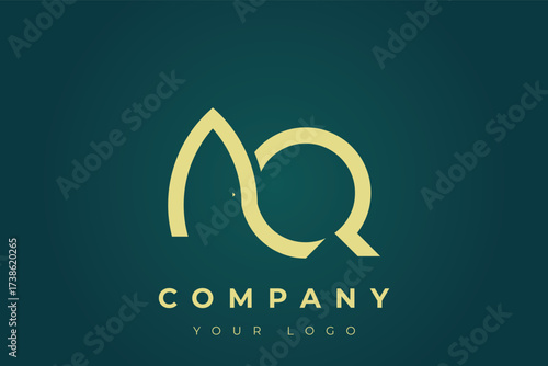 AQ Modern Golden Logo