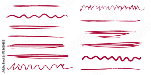 Underline, Scribble, Stroke Collection of Abstract Line Elements for Design Enhancement and Attention Grabbing Strokes, Scribbles, Underlines 01.ai