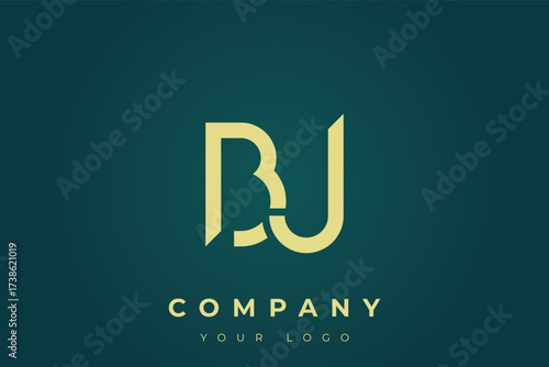 BJ Modern Golden Logo