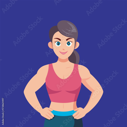  Fitness woman vector file illustration 