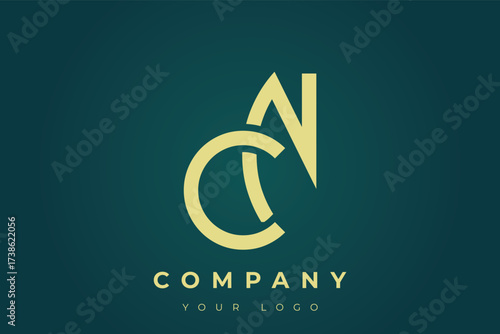 CN Modern Golden Logo