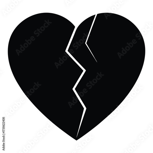 broken heart vector icon