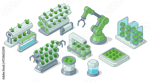 Innovative hydroponic systems and robotics for sustainable indoor farming
