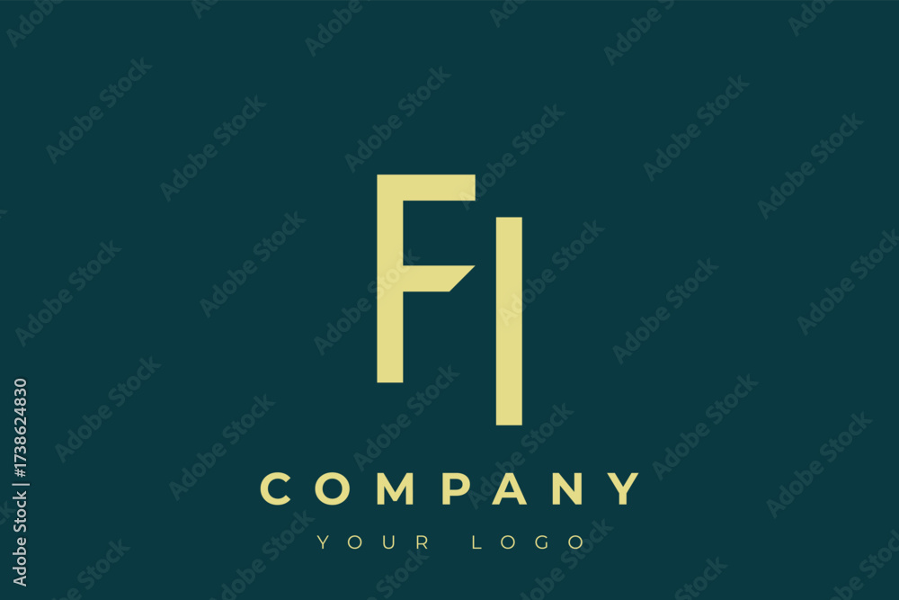 Obraz premium FI Modern Golden Logo