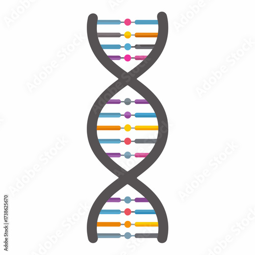 Sleek DNA Helix Icon Design