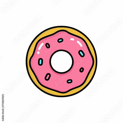 Simple Donut Vector Icon Design