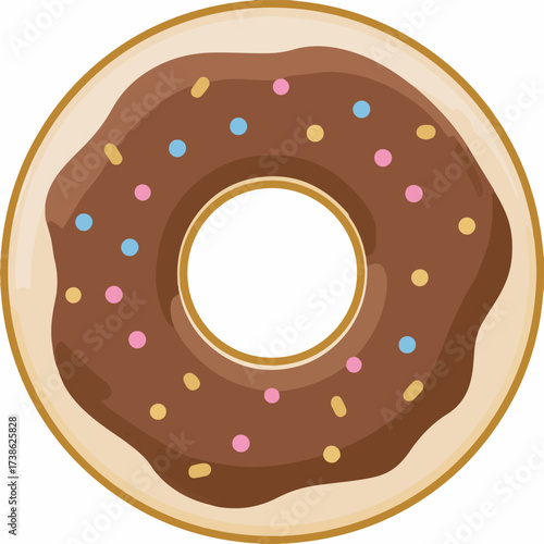 Simple Donut Vector Icon Design Element