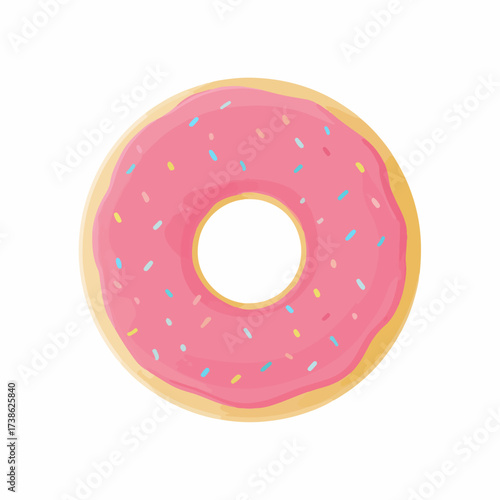 Classic Donut Flat Vector Icon Design